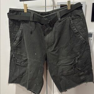 Men's Green Cargo Shorts